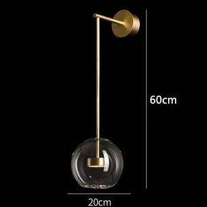 Applique murale LED avec lampe cylindrique et tige dorée Lofty - vue 10 sur 10