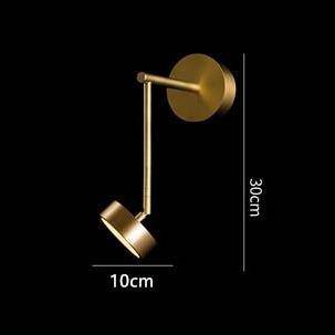 Applique murale LED avec lampe cylindrique et tige dorée Lofty - vue 6 sur 10