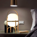 Lampe à poser design LED en bois style Japonais