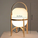 Lampe à poser design LED en bois style Japonais