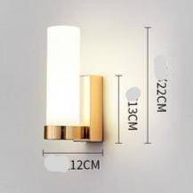 Applique murale design LED en métal avec verre cylindrique - vue 10 sur 11