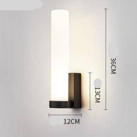 Applique murale design LED en métal avec verre cylindrique - vue 10 sur 11