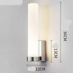 Applique murale design LED en métal avec verre cylindrique - vue 7 sur 11