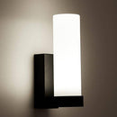 Applique murale design LED en métal avec verre cylindrique