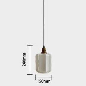Suspension design en verre blanc style vintage Samy - vue 4 sur 5