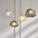 Suspension design LED en verre déformé de couleur Lofty