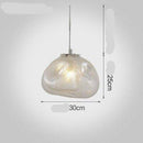 Suspension design LED en verre déformé de couleur Lofty