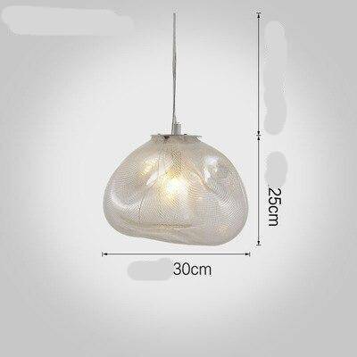 Suspension design LED en verre déformé de couleur Lofty - vue 6 sur 10