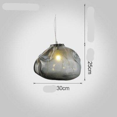 Suspension design LED en verre déformé de couleur Lofty - vue 10 sur 10