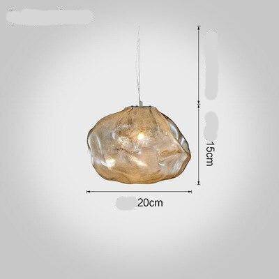 Suspension design LED en verre déformé de couleur Lofty - vue 8 sur 10