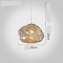 Suspension design LED en verre déformé de couleur Lofty