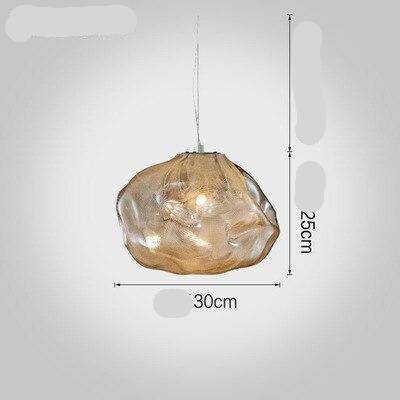 Suspension design LED en verre déformé de couleur Lofty - vue 5 sur 10