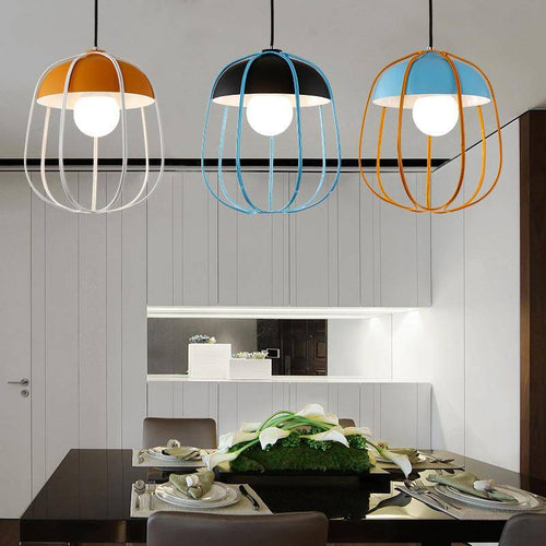Suspension scandinave LED avec forme de citrouille colorée Hang - vue 4 sur 6