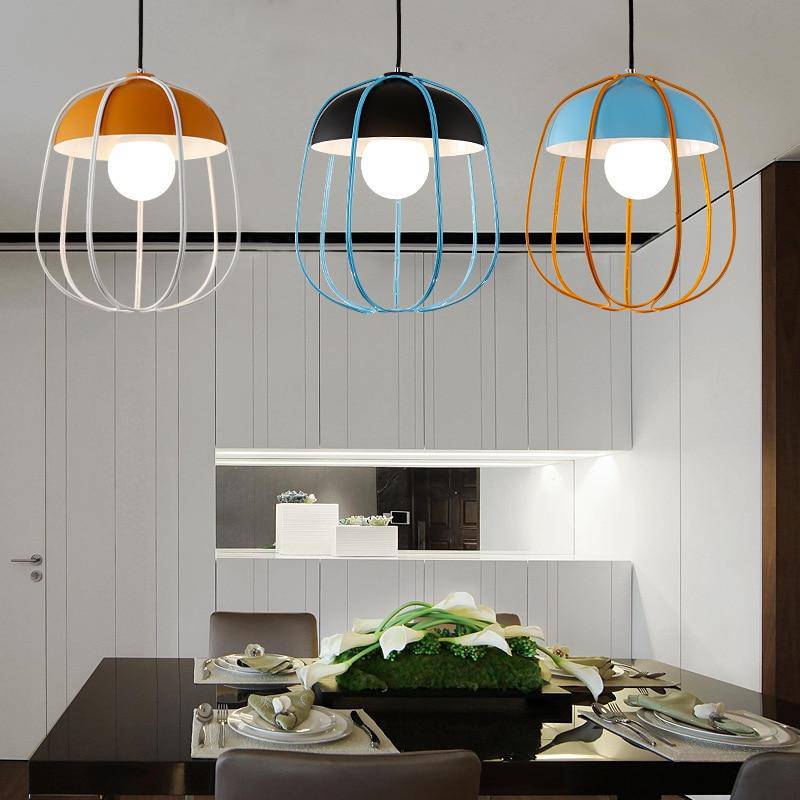 Suspension scandinave LED avec forme de citrouille colorée Hang - vue 3 sur 6