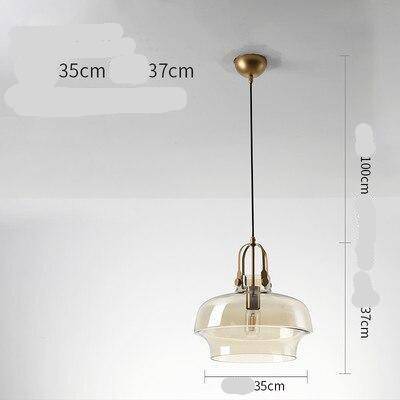 Suspension design LED en verre fumé arrondi style Hang - vue 5 sur 6