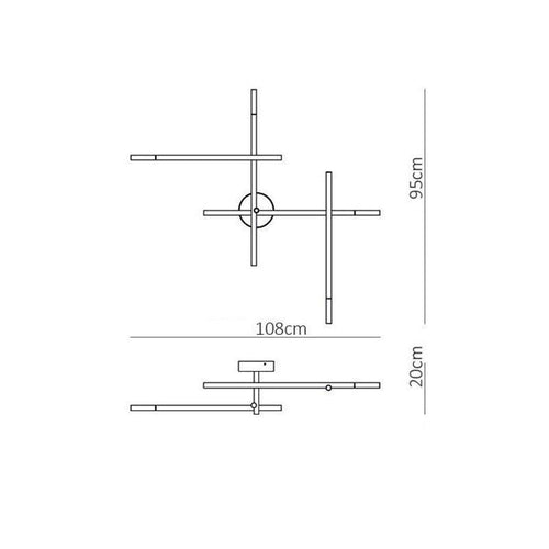 Applique murale moderne LED en métal avec tube luxury - vue 7 sur 6