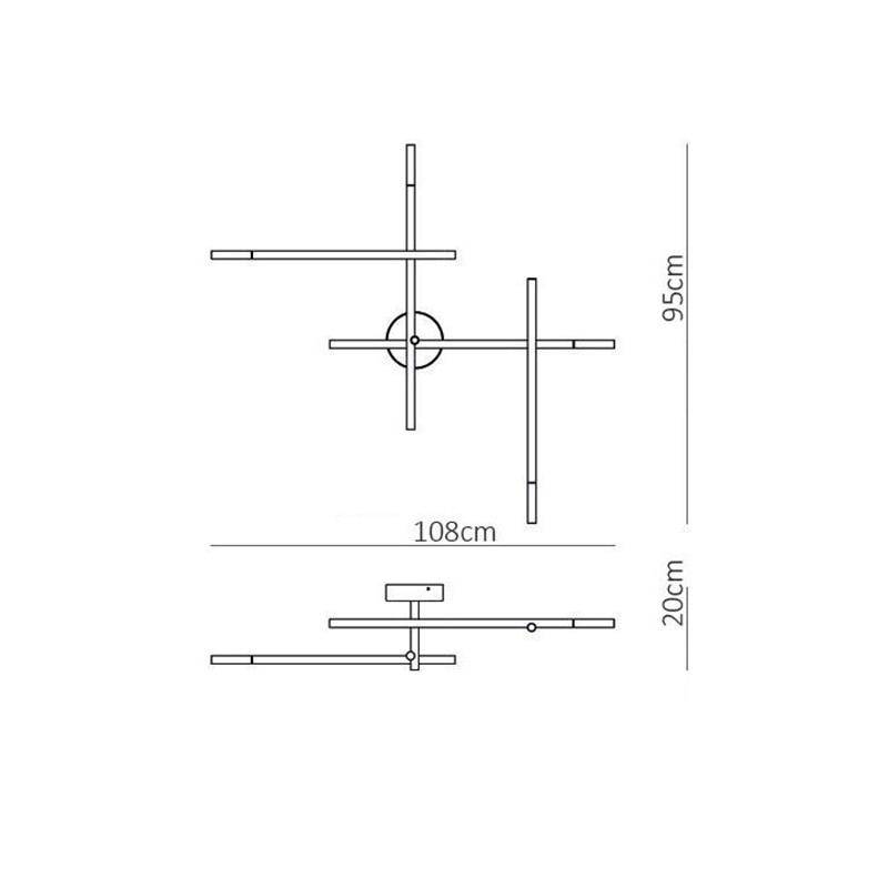 Applique murale moderne LED en métal avec tube luxury - vue 6 sur 6