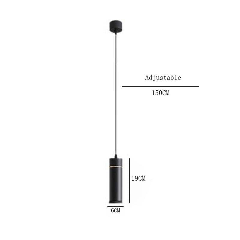 Suspension design cylindre noir à LED Luminaria - vue 8 sur 9