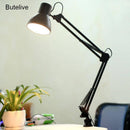 Lampe de bureau LED à pince à bras articulé noir