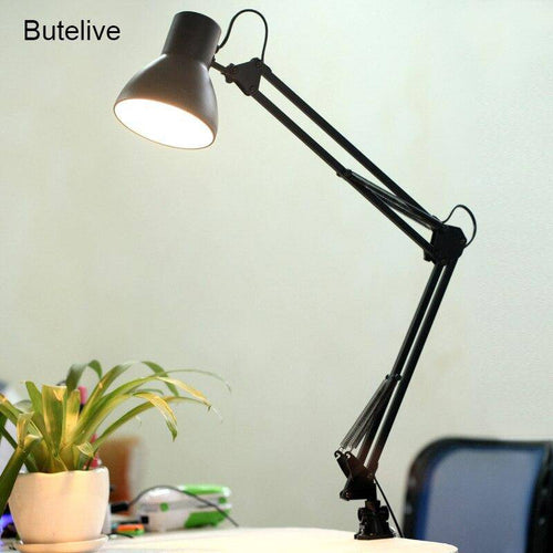 Lampe de bureau LED à pince à bras articulé noir - vue 3 sur 7