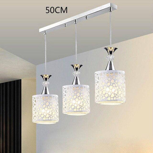 Suspension LED chromé et cristal - vue 3 sur 3