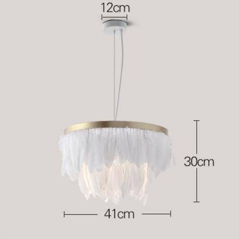 Suspension ovale LED en plumes colorées Hangly - vue 8 sur 8