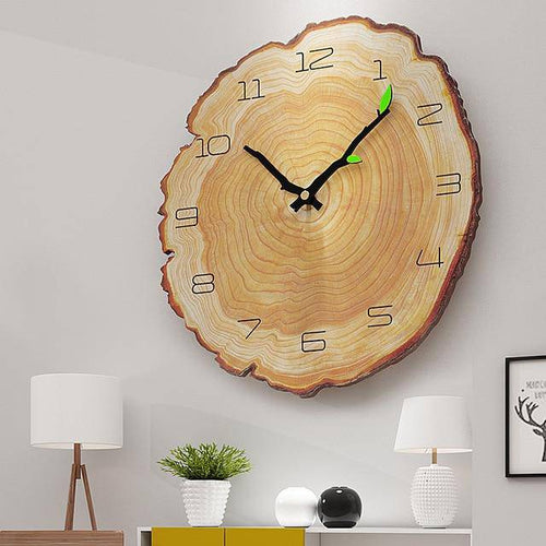 Horloge style tronc d'arbre en bois 30cm Sily - vue 4 sur 6