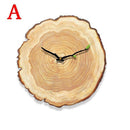 Horloge style tronc d'arbre en bois 30cm Sily