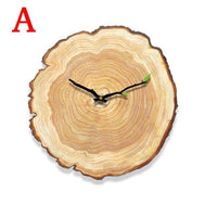 Horloge style tronc d'arbre en bois 30cm Sily
