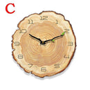 Horloge style tronc d'arbre en bois 30cm Sily