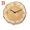 Horloge style tronc d'arbre en bois 30cm Sily
