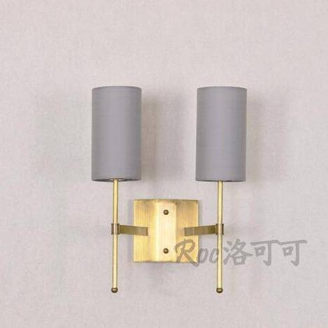 Applique murale design LED avec abat-jour cylindrique gris - vue 7 sur 9