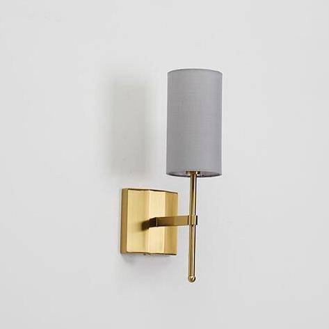 Applique murale design LED avec abat-jour cylindrique gris - vue 7 sur 9