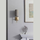 Applique murale design LED avec abat-jour cylindrique gris