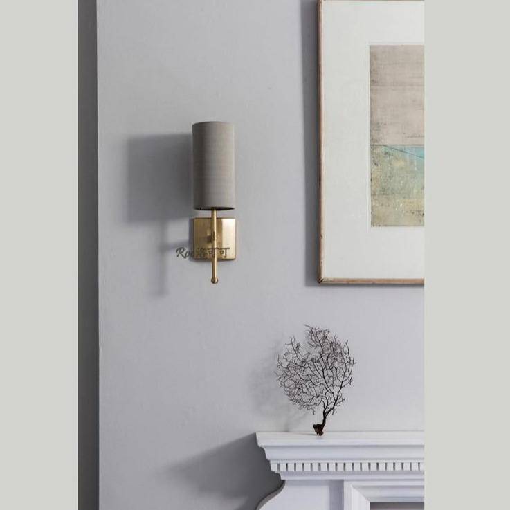 Applique murale design LED avec abat-jour cylindrique gris - vue 3 sur 9