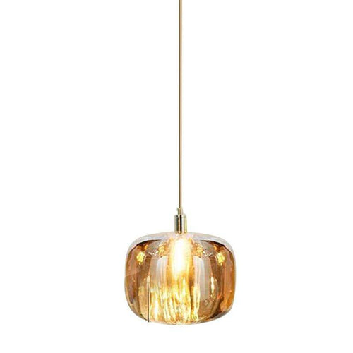 Suspension design à LED en verre coloré - vue 5 sur 12
