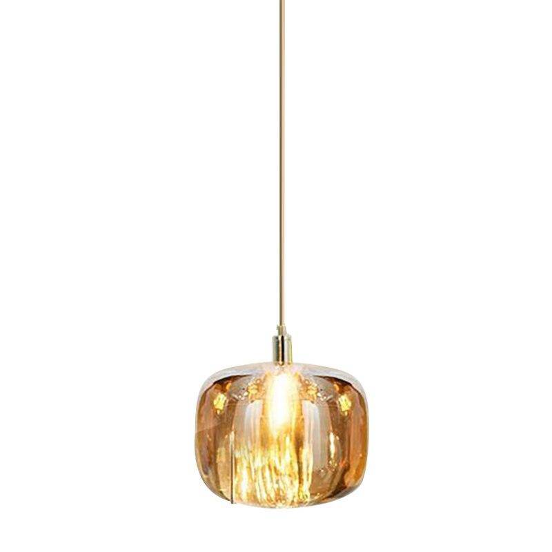 Suspension design à LED en verre coloré - vue 4 sur 12