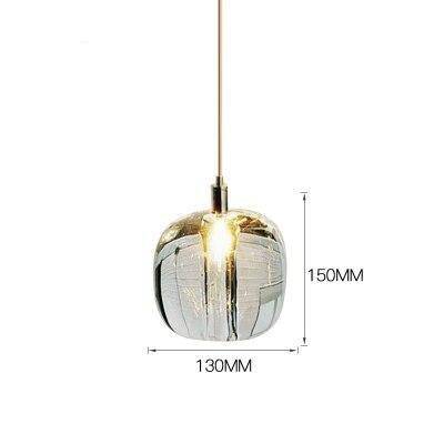 Suspension design à LED en verre coloré - vue 6 sur 12
