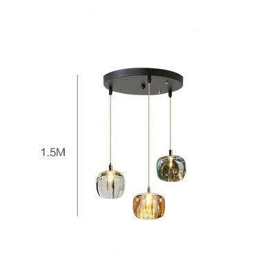 Suspension design à LED en verre coloré - vue 8 sur 12