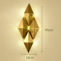 Applique murale design LED avec plusieurs losanges en métal