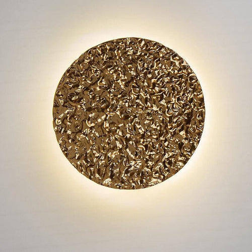 Applique murale design LED en disque métal doré Creative - vue 3 sur 4