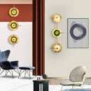Applique murale design à LED avec disque en métal doré