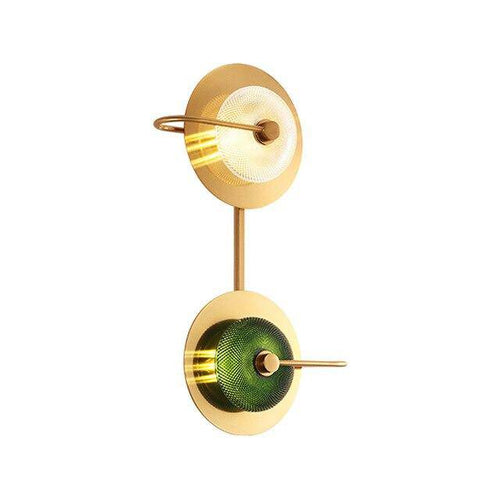 Applique murale design à LED avec disque en métal doré - vue 7 sur 6