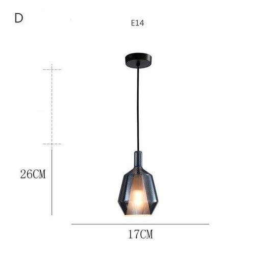 Suspension design à LED avec abat-jour en verre coloré - vue 10 sur 11