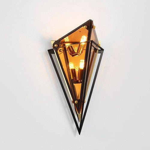 Applique murale design à LED en verre de formes triangulaires