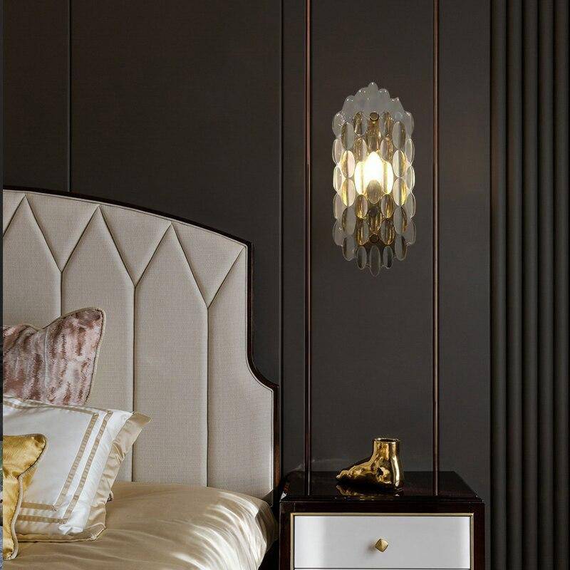 Applique murale design à LED en verre cristal luxury - vue 3 sur 5