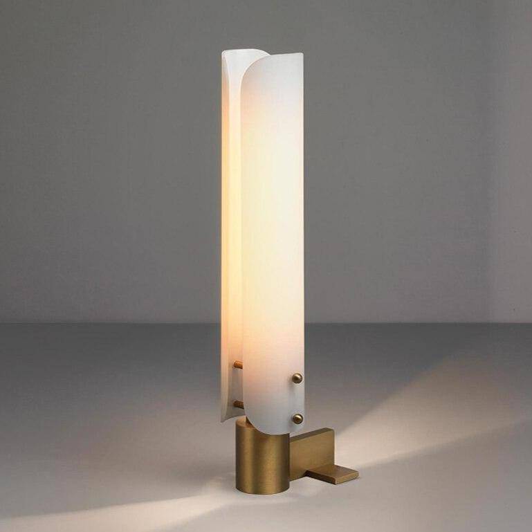 Lampe à poser design LED en cuivre avec double abat-jour arrondi Luxury - vue 2 sur 4