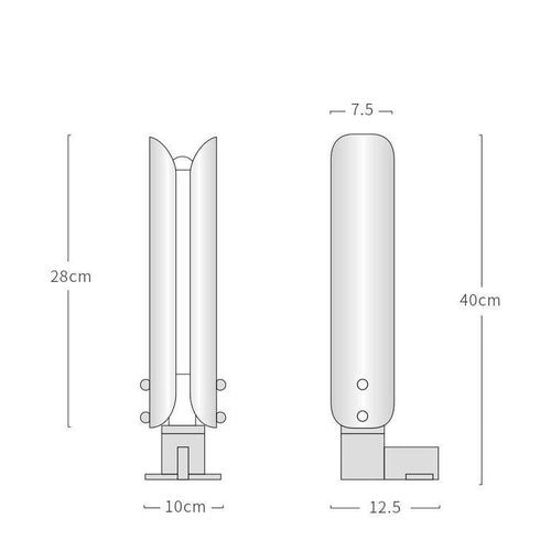 Lampe à poser design LED en cuivre avec double abat-jour arrondi Luxury - vue 4 sur 4