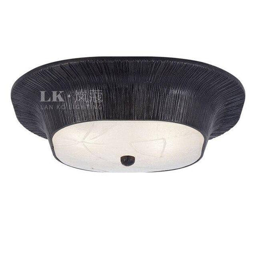 Plafonnier design LED en métal doré style rétro - vue 5 sur 4