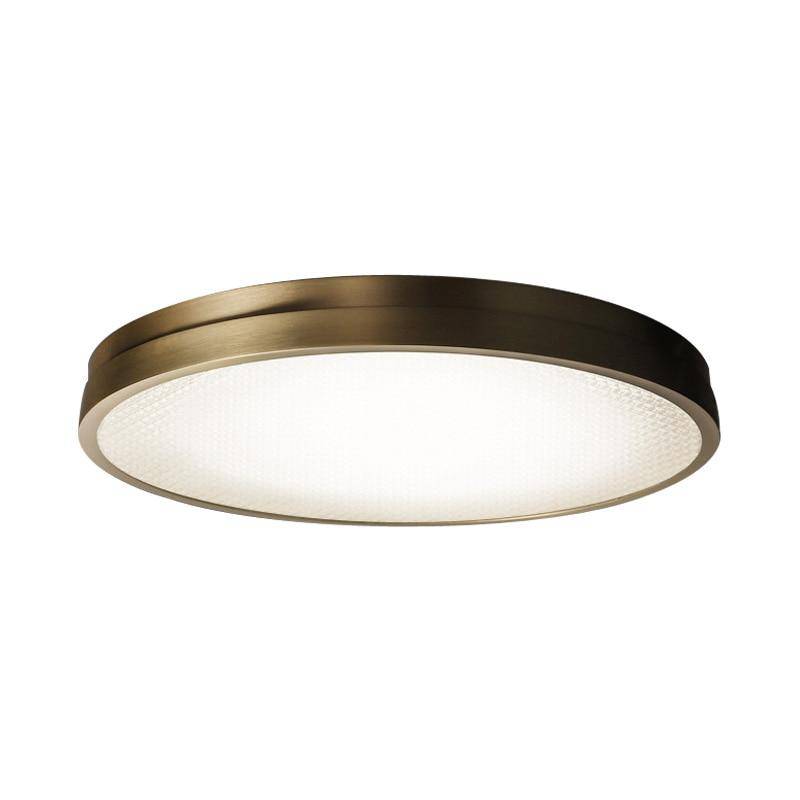 Plafonnier design LED arrondi ultra fin et doré Loft - vue 3 sur 6